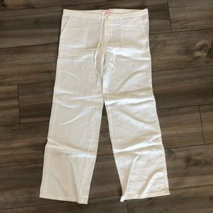 Victoria’s Secret White Linen Pants- Size 0